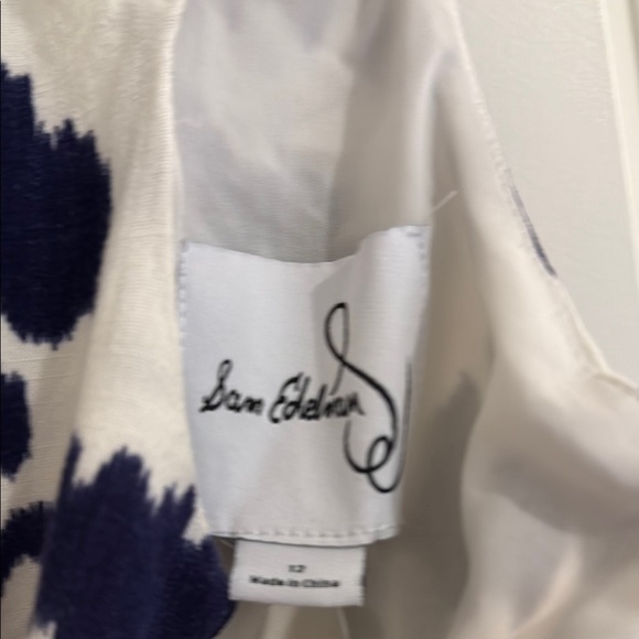 NWT Sam Edelman Ikat Print Square Neck Sleeveless Side Slit Midi Dress sz 12 - Picture 11 of 11